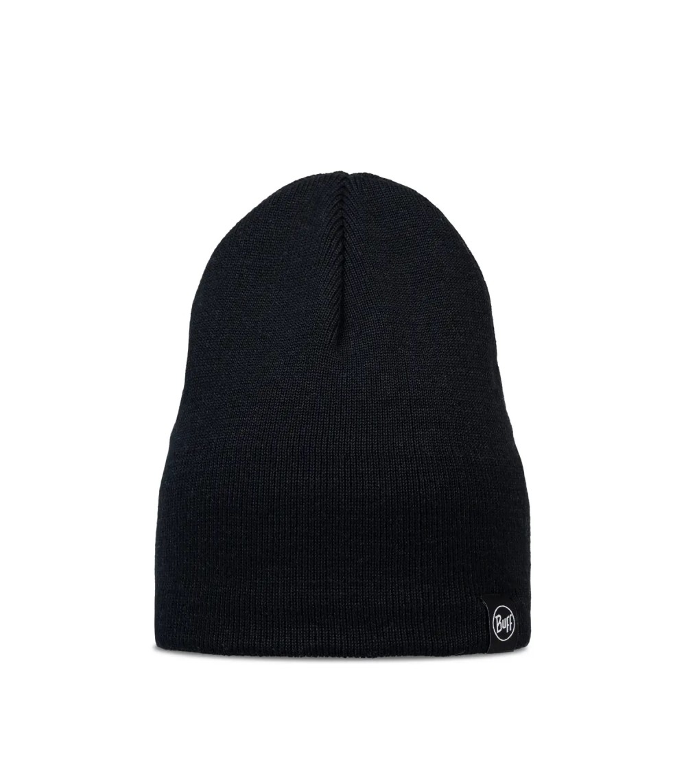 KNITTED & FLEECE BAND BEANIE LILON SHORT Black