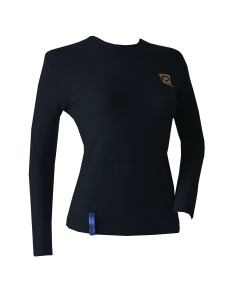 MAGLIA MANICA LUNGA DONNA LANA WOOLTECH Nero Dry