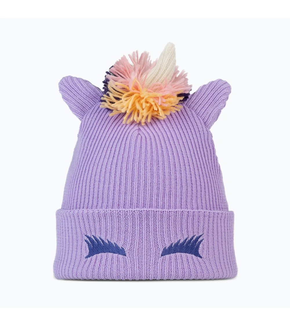 KNITTED BEANIE FUN POLAR UNICORN Grape Ice