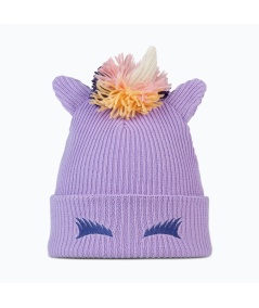 KNITTED BEANIE FUN POLAR UNICORN Grape Ice