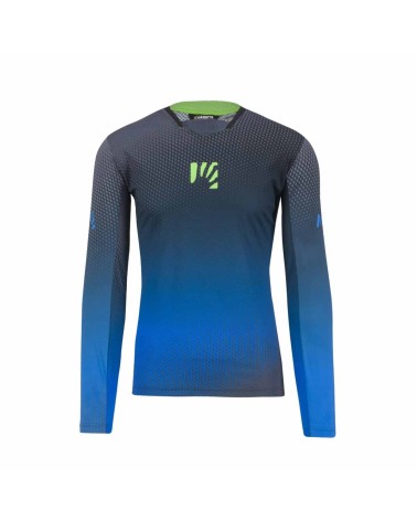 VAL DI DENTRO JERSEY LS Black-Indigo Blue-Green Fluo