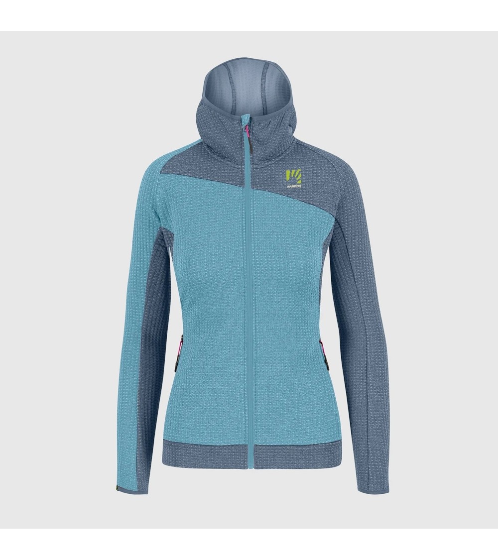 AVERAU W FULL-ZIP HOODIE FLEECE Delphinium-Bluefin