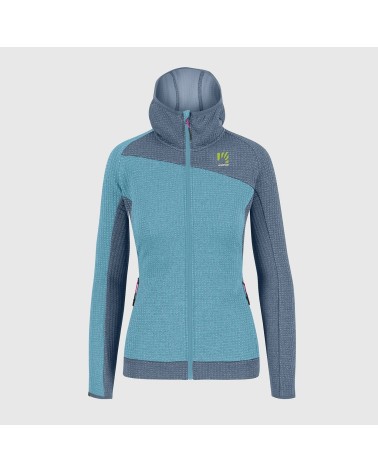 AVERAU W FULL-ZIP HOODIE FLEECE Delphinium-Bluefin