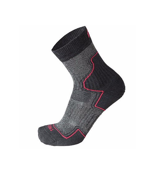 CALZA TREKKING MEDIA LIGHT WEIGHT Antracite Fucsia