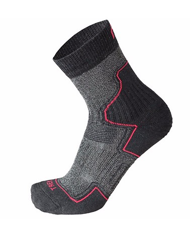 CALZA TREKKING MEDIA LIGHT WEIGHT Antracite Fucsia