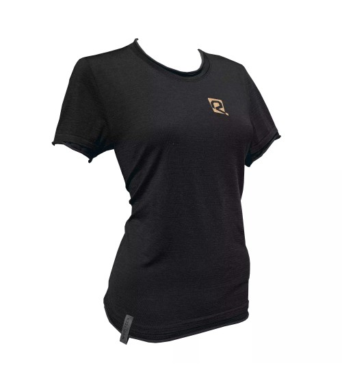 MAGLIA DONNA MANICA CORTA WOOLTECH Nero