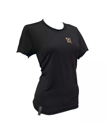 MAGLIA DONNA MANICA CORTA WOOLTECH Nero